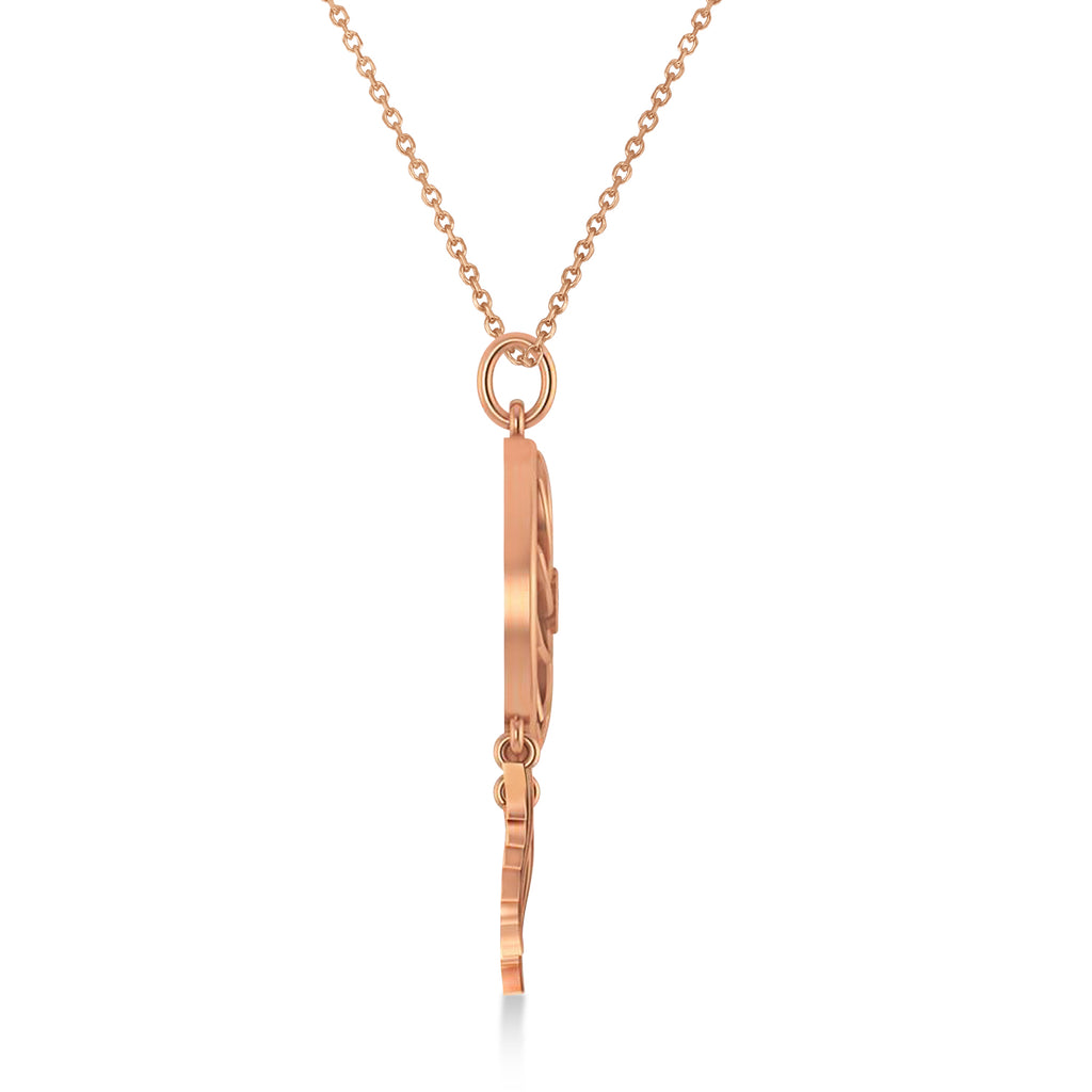 Diamond Dream Catcher Pendant Necklace 14k Rose Gold (0.10ct)