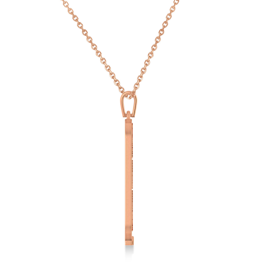 Egyptian Cartouche Pendant Necklace 14k Rose Gold