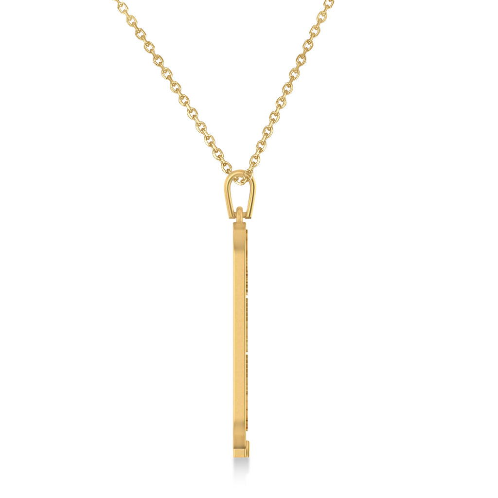 Egyptian Cartouche Pendant Necklace 14k Yellow Gold