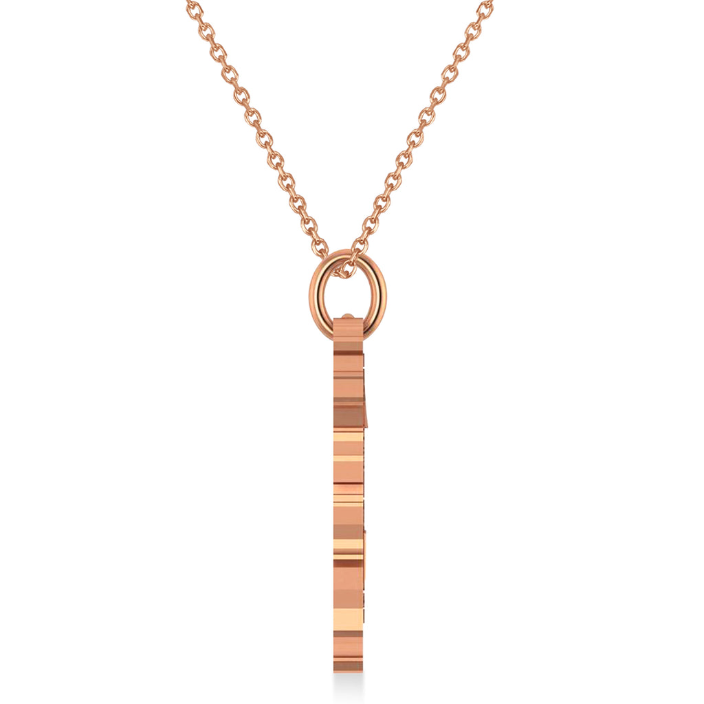 Map of Africa Pendant Necklace 14K Rose Gold