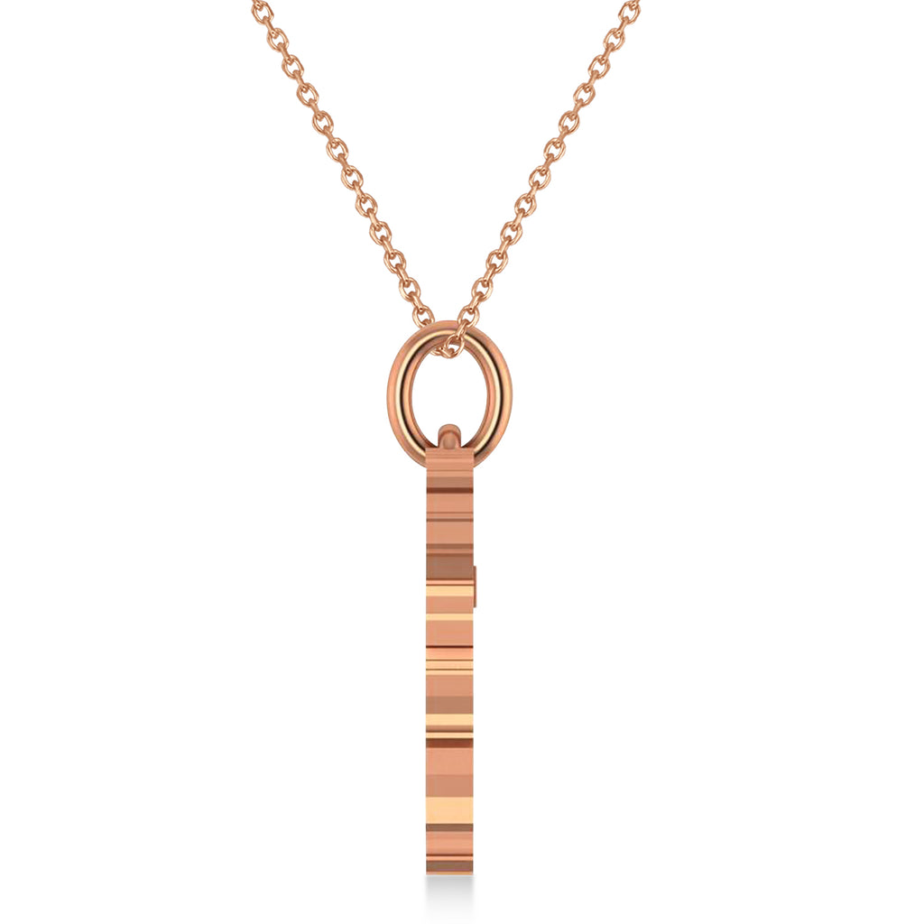 Map of Africa Pendant Necklace 14K Rose Gold