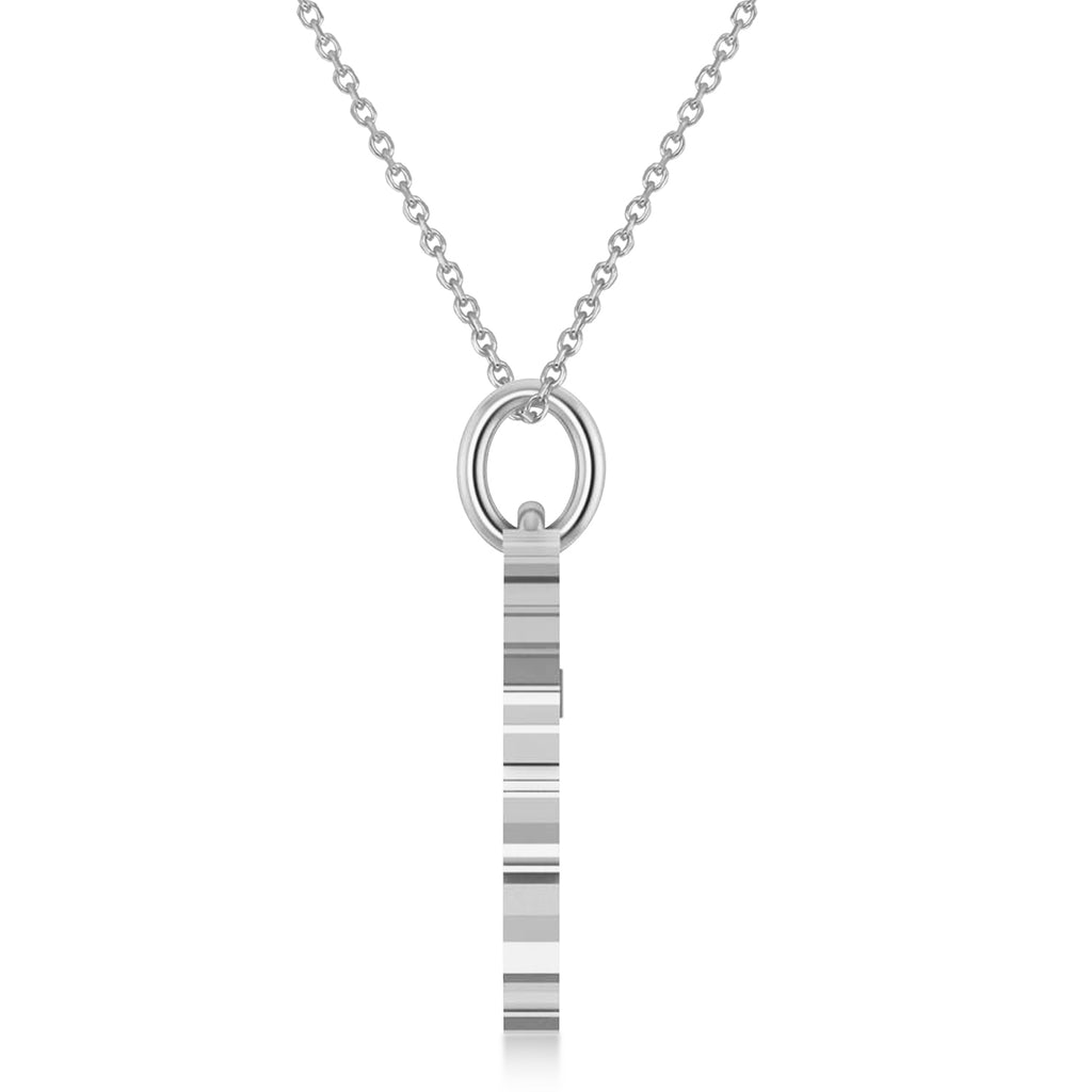 Map of Africa Pendant Necklace 14K White Gold