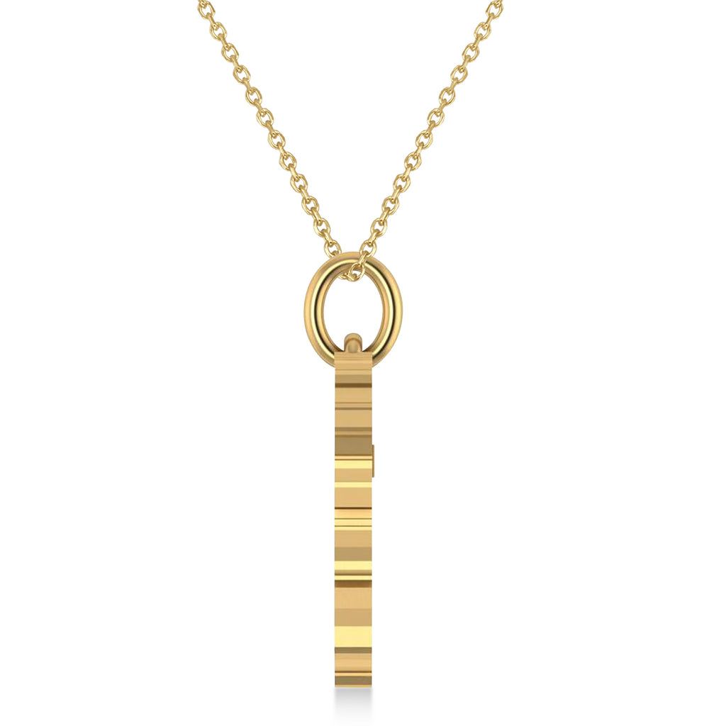 Map of Africa Pendant Necklace 14K Yellow Gold