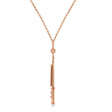 Flute Music Pendant Necklace 14K Rose Gold