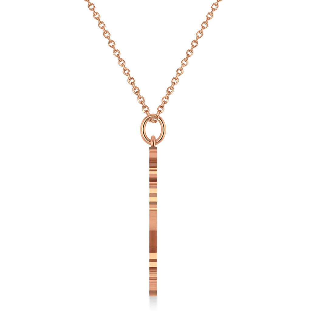 Map of Italy Pendant Necklace 14K Rose Gold