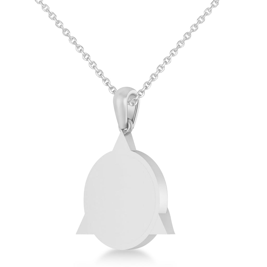 Dentistry Symbol Pendant Necklace 14k White Gold