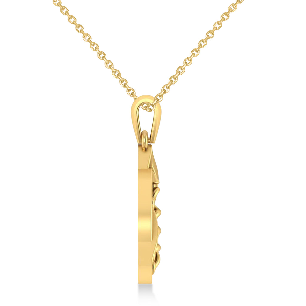 Dentistry Symbol Pendant Necklace 14k Yellow Gold