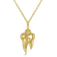 Molar Tooth Pendant Necklace 14k Yellow Gold