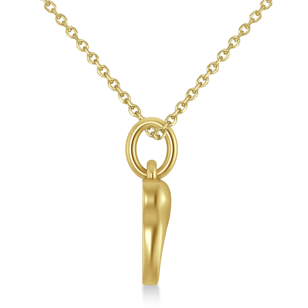 Molar Tooth Pendant Necklace 14k Yellow Gold