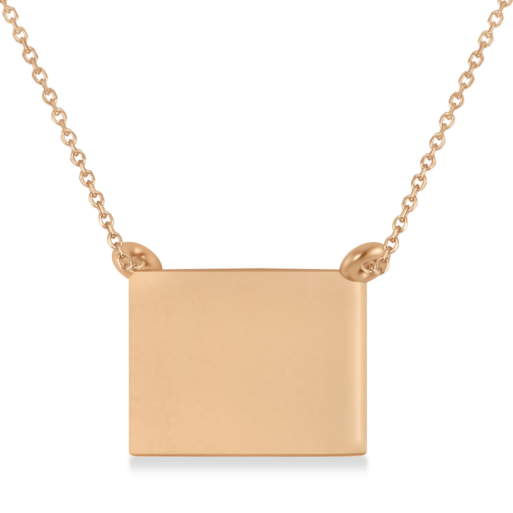 Engravable Love Letter Envelope Pendant Necklace 14k Rose Gold