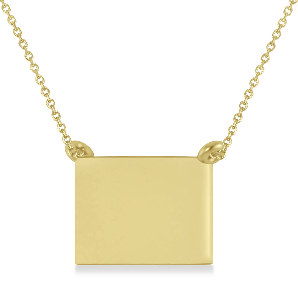 Engravable Love Letter Envelope Pendant Necklace 14k Yellow Gold