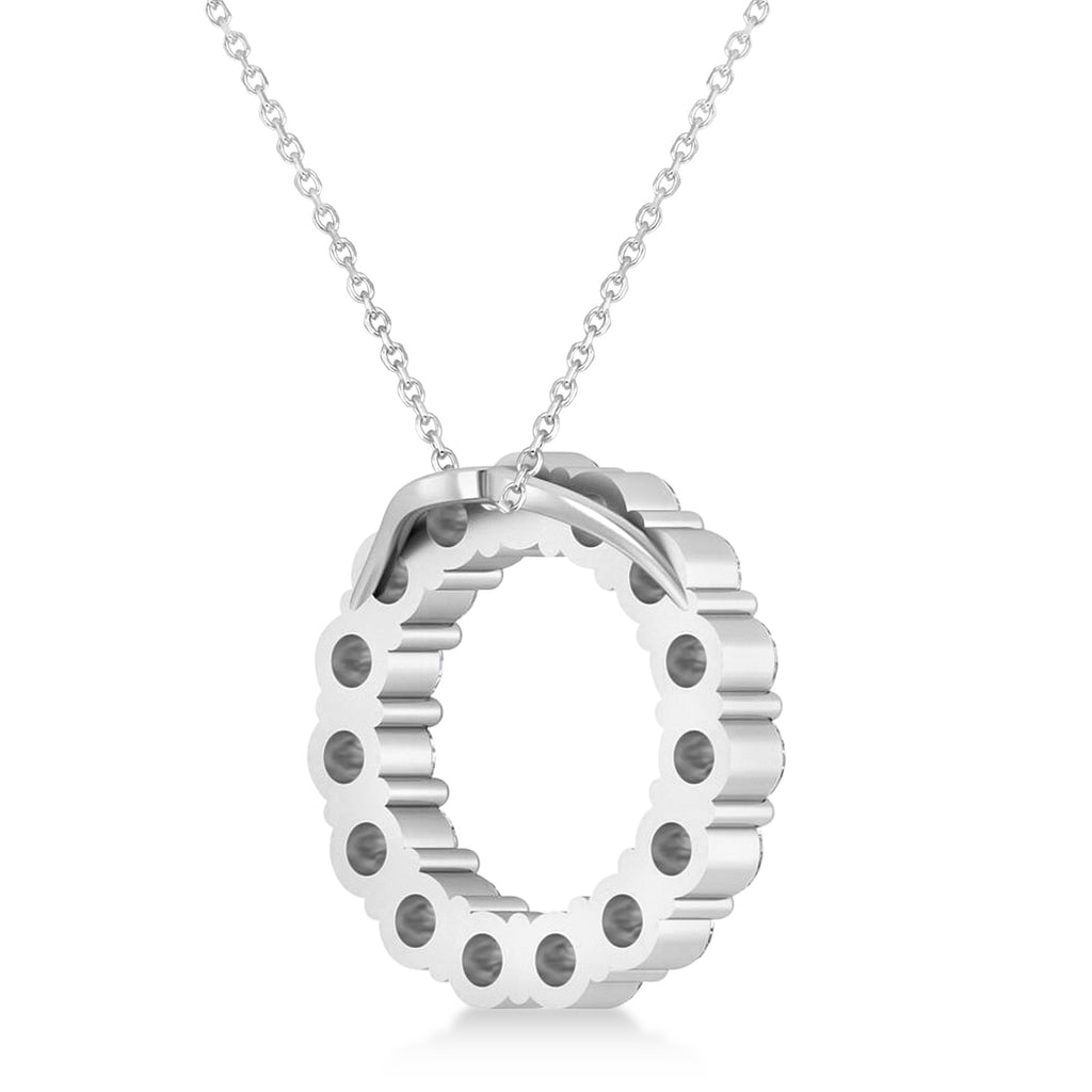Diamond Circle of Life Pendant Necklace 14k White Gold (3.75ct)