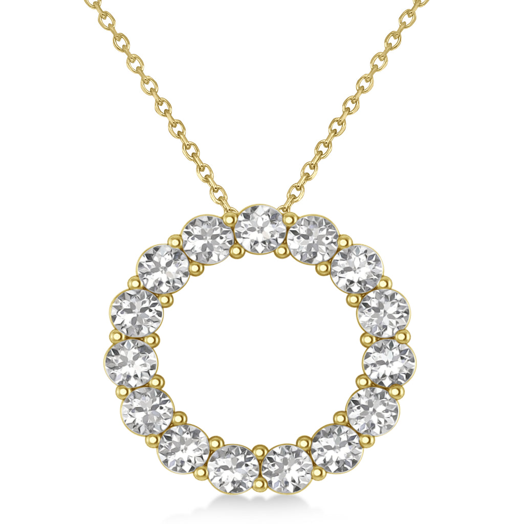Diamond Circle of Life Pendant Necklace 14k Yellow Gold (3.75ct)