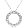 Lab Diamond Circle of Life Pendant Necklace 14k White Gold (3.75ct)