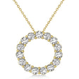 Lab Diamond Circle of Life Pendant Necklace 14k Yellow Gold (3.75ct)