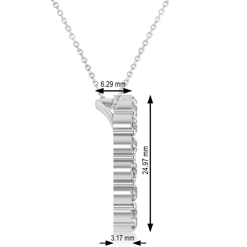 Moissanite Circle of Life Pendant Necklace 14k White Gold (3.75ct)