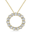 Moissanite Circle of Life Pendant Necklace 14k Yellow Gold (3.75ct)