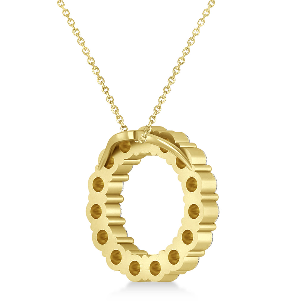 Moissanite Circle of Life Pendant Necklace 14k Yellow Gold (3.75ct)