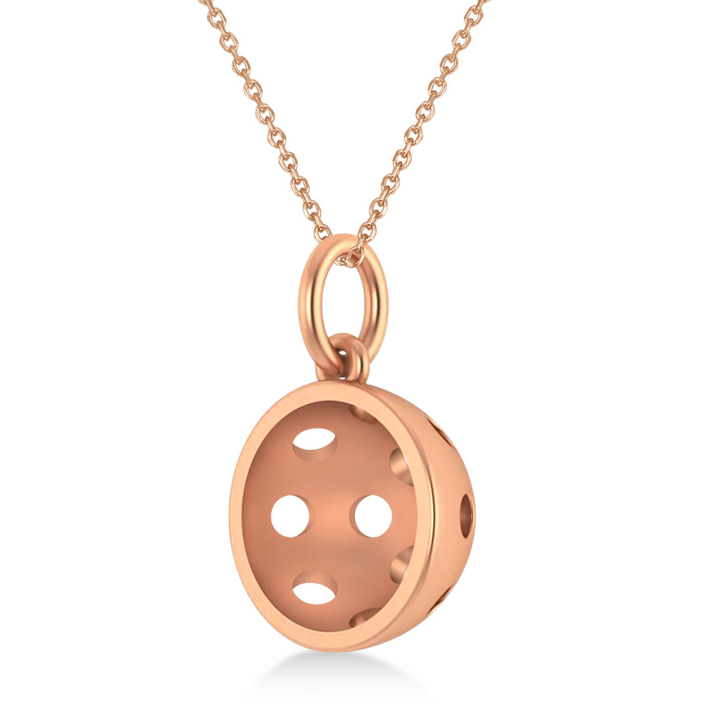 Pickleball Pendant Necklace 14k Rose Gold