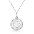 Pickleball Pendant Necklace 14k White Gold