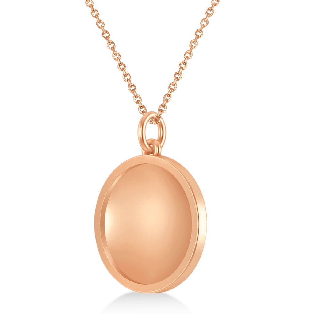 Large Pickleball Pendant Necklace 14k Rose Gold