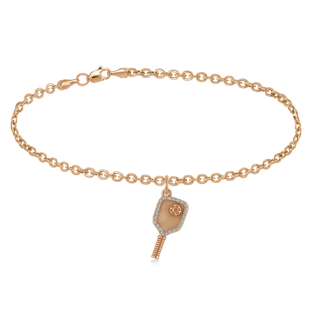 Diamond Pickle Paddle Bracelet 14K Rose Gold (0.24ct)