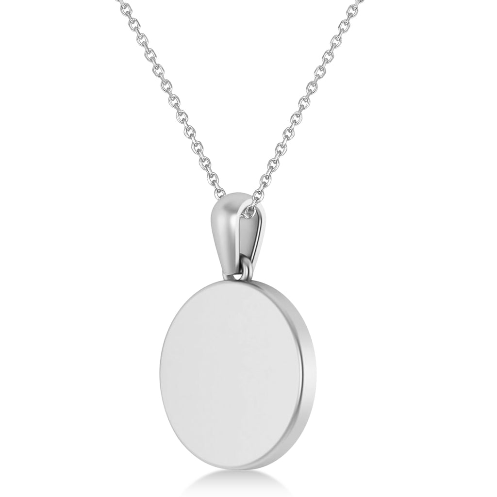 Dragon Zodiac Pendant Necklace 14K White Gold