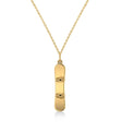 Snowboard with Boots Charm Pendant Necklace 14K Yellow Gold