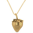 Strawberry Charm Pendant Necklace 14K Yellow Gold