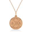 Weight Plate Charm Men's Pendant Necklace 14K Rose Gold