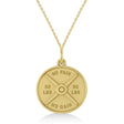 Weight Plate Charm Men's Pendant Necklace 14K Yellow Gold
