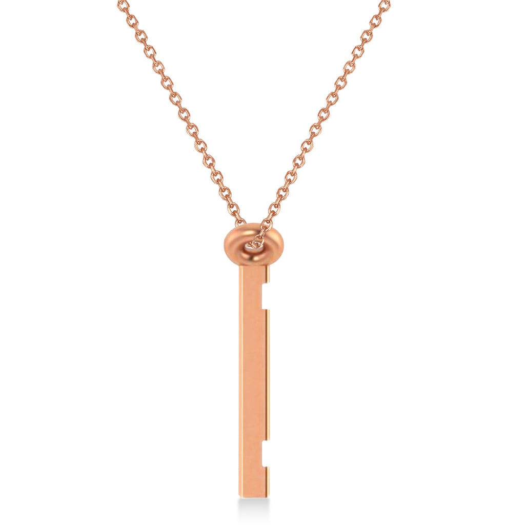 Israel Flag Pendant Necklace 14K Rose Gold