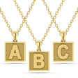 Personalized Initial Letter Pendant Necklace 14K Yellow Gold