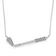 Diamond Golf Club Charm Pendant Necklace 14K White Gold (0.09ct)