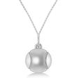 Tennis Ball Charm Pendant Necklace 14K White Gold