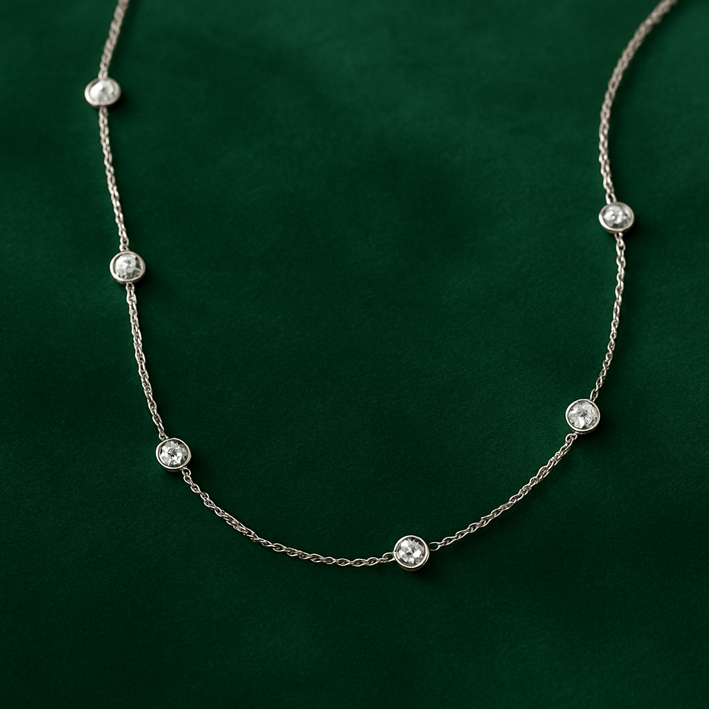 diamond station necklace
