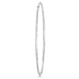 Diamond-Cut Slip On Stackable Bangle Bracelet 14k White Gold