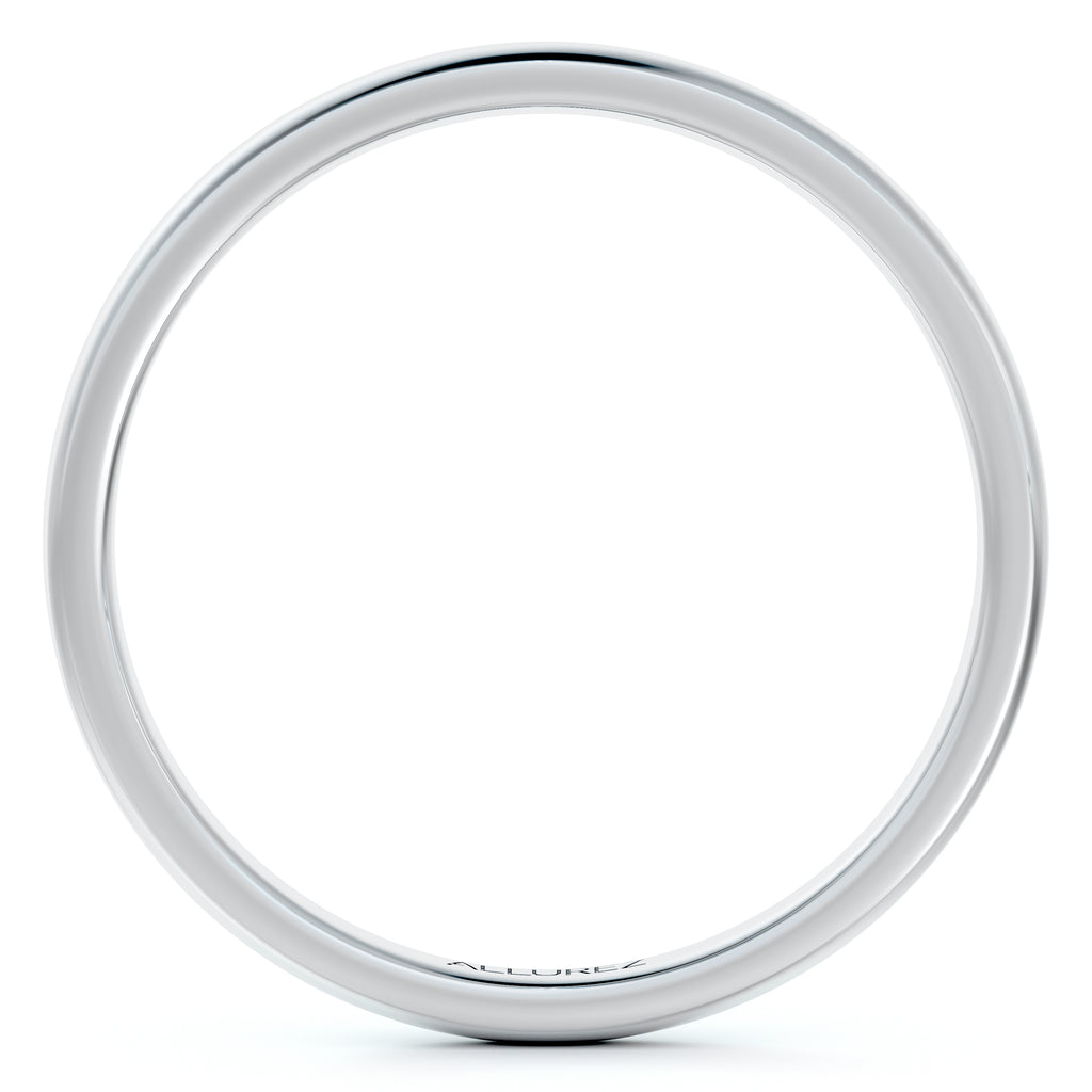 Dome Comfort Fit Wedding Ring Band Platinum (2mm)