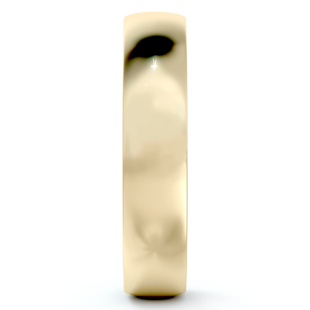 Dome Comfort Fit Wedding Ring Band 14k Yellow Gold (4mm)