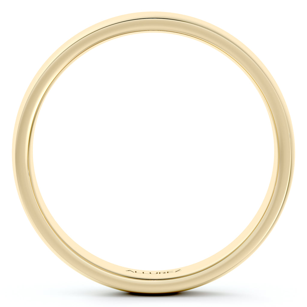 Dome Comfort Fit Wedding Ring Band 18k Yellow Gold (4mm)