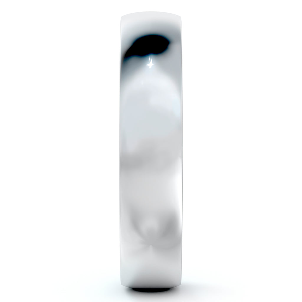 Dome Comfort Fit Wedding Ring Band Palladium (4mm)