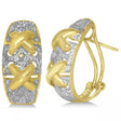 Diamond Accented Huggie Earrings in 14k Yellow Gold (0.17ct)