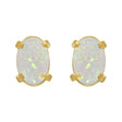 Oval-Shaped Opal Stud Earrings in 14K Yellow Gold (0.54 ct)