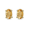 Oval Citrine Stud Earrings in 14k Yellow Gold (0.90tcw)