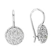 Pave Set Diamond Circle Earrings 14K White Gold (0.65ct)