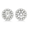 Round Diamond Earring Jackets for 5mm Studs 14K White Gold (0.50ct)