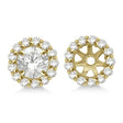 Round Diamond Earring Jackets for 9mm Studs 14K Yellow Gold (0.75ct)