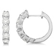 Hinged Hoop Lab Diamond Huggie Style Earrings 14k White Gold (2.00ct)