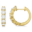 Hinged Hoop Lab Diamond Huggie Style Earrings 14k Yellow Gold (2.00ct)