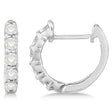 Hinged Hoop Lab Diamond Huggie Style Earrings 14k White Gold (0.33ct)